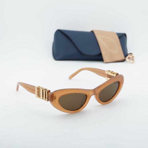 Loewe LW40156U 50E Cat Eye Sunglasses – Shiny Brown/Brown main image 8
